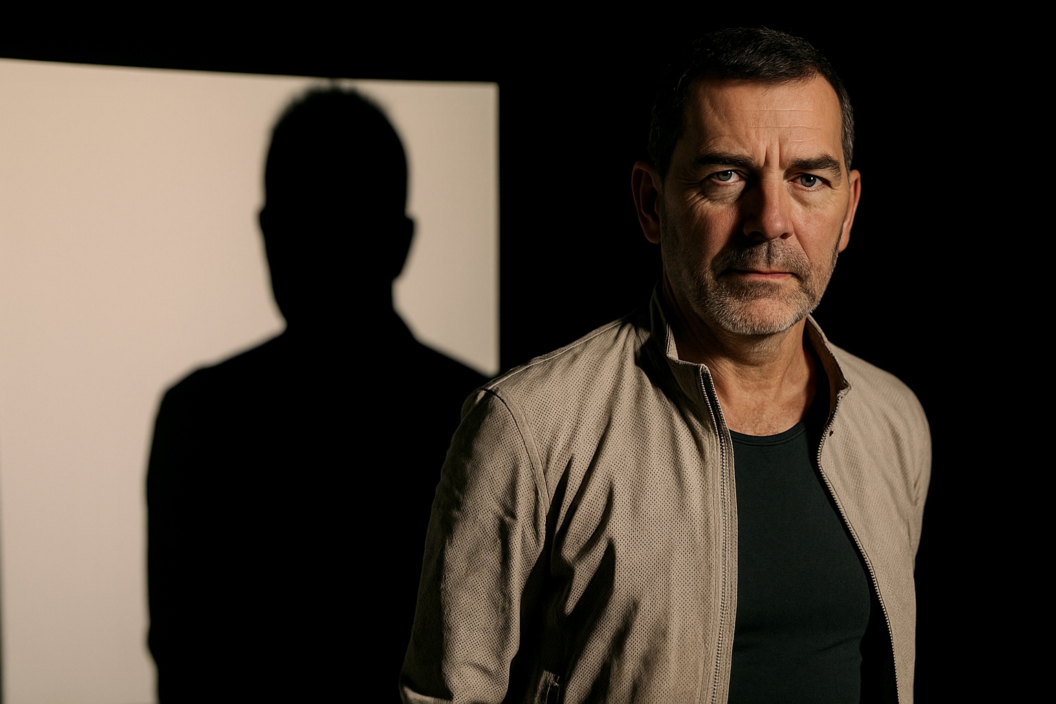 Portrait of Michael Bamling, founder of Chiaroscuro Lighting, in low directional light.